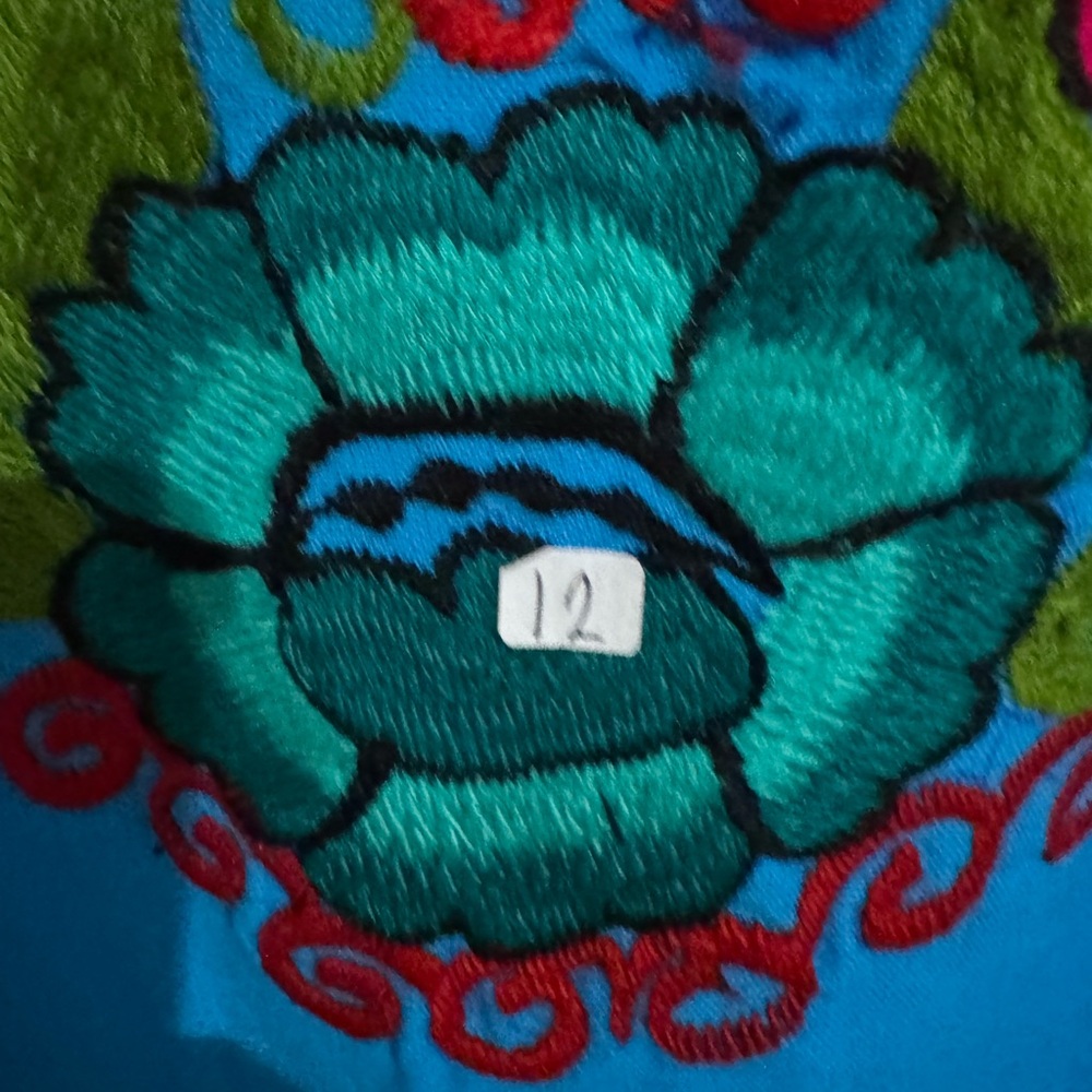 Vibrant Floral Embroidered Fabric